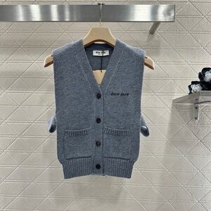 Miu Miu Blue Knit Vest